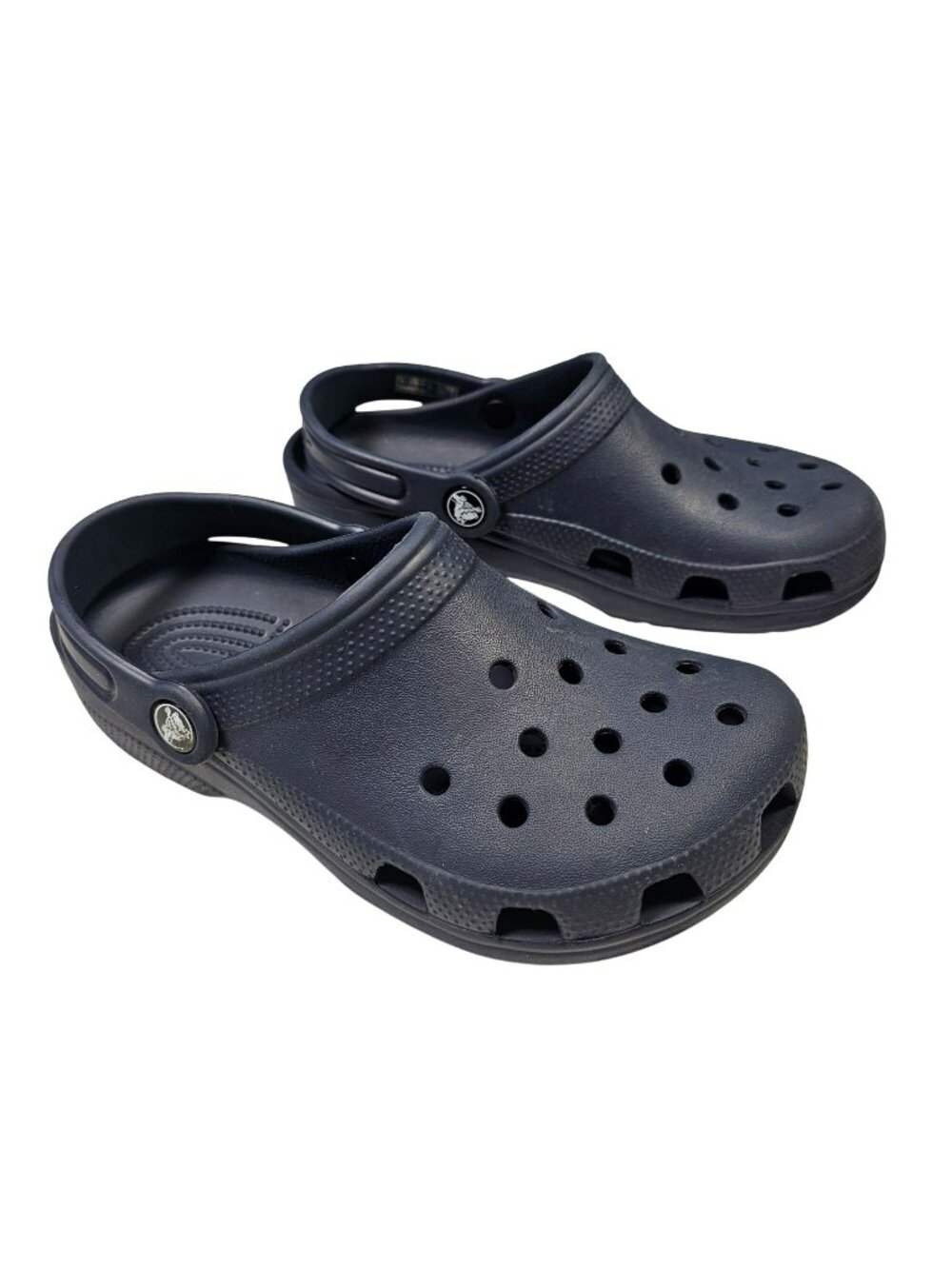 Crocs Clogs Sandals Shoes w/ Adjustable Heel Strap Junior Size 3 Navy Blue